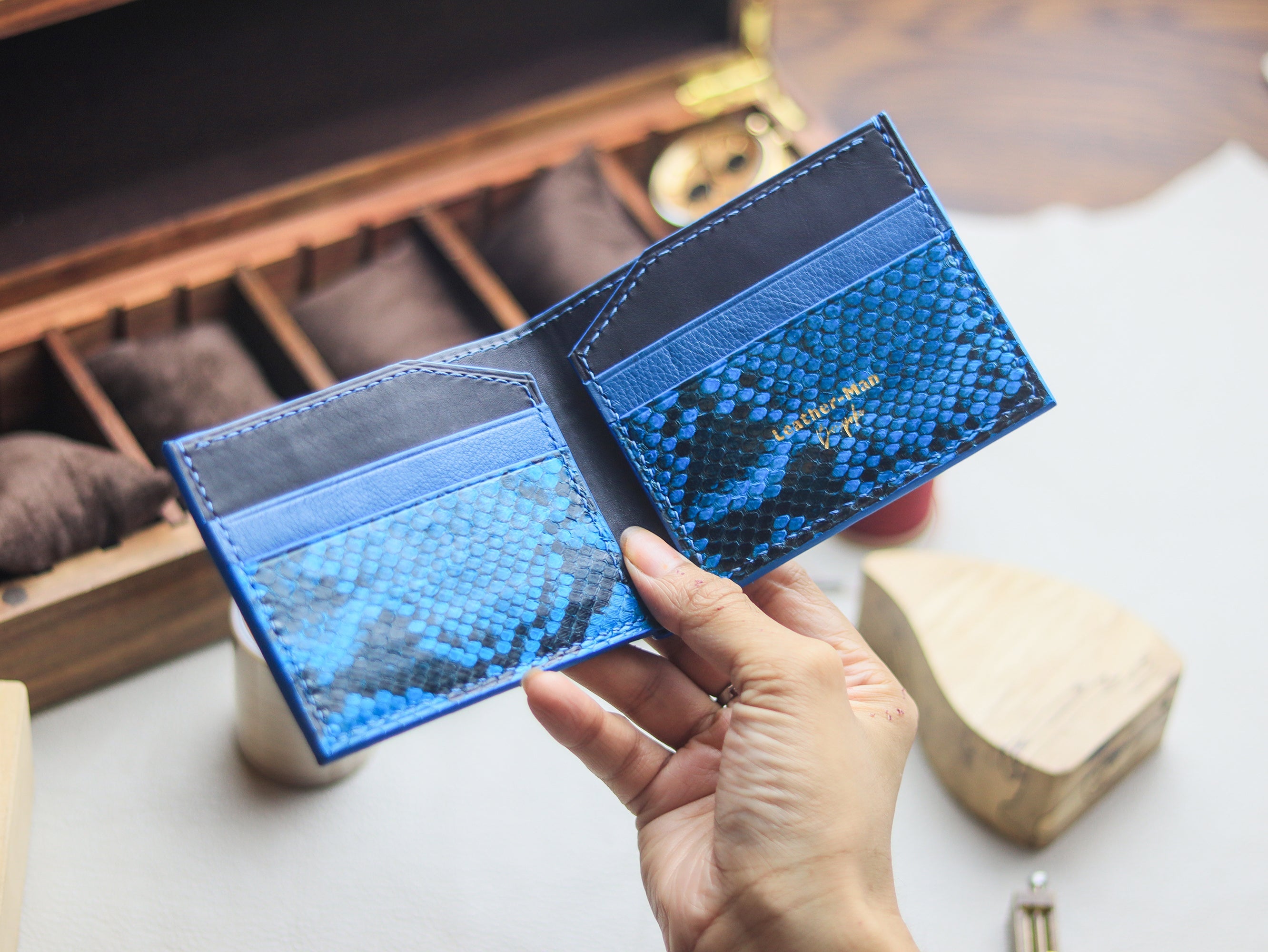 LARSON -  CERULEAN BLUE PYTHON SKIN